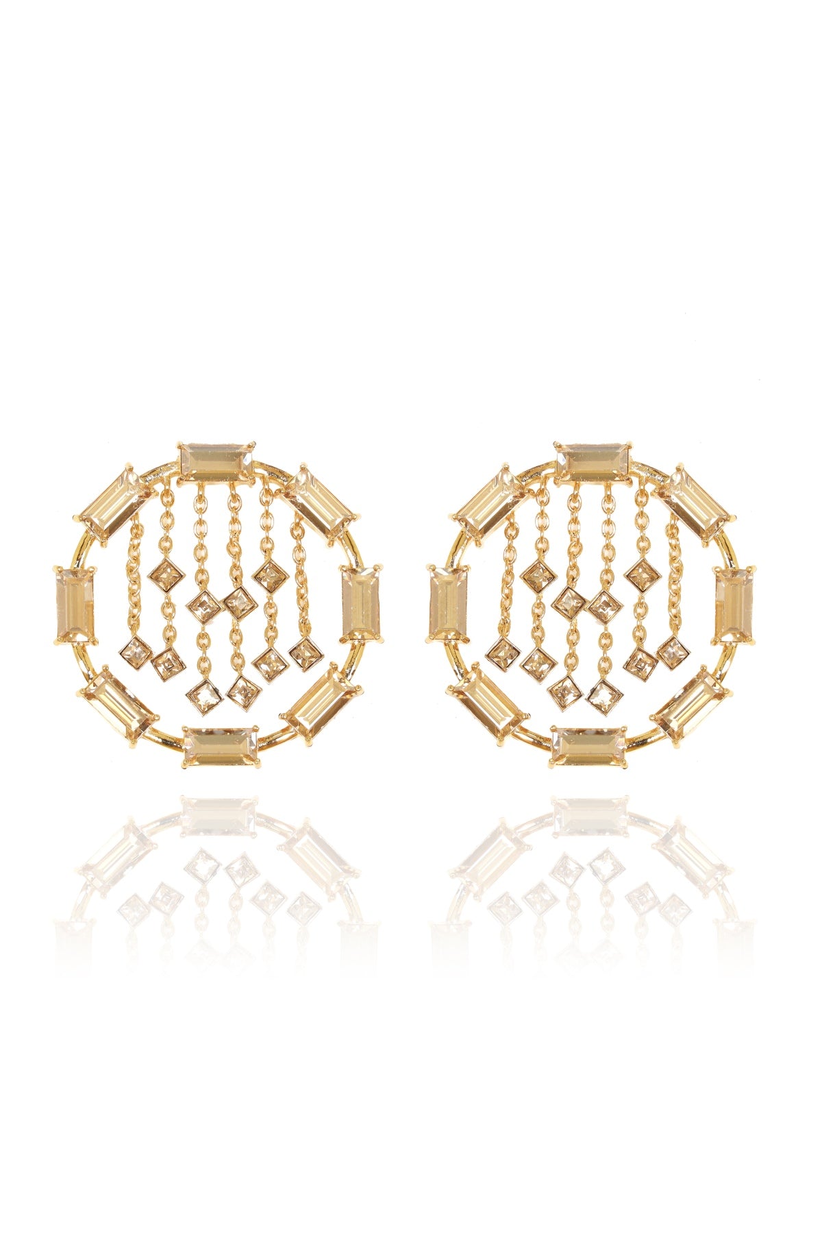 Buy Square Crystal Danglers For Women Online at ScrollnShops